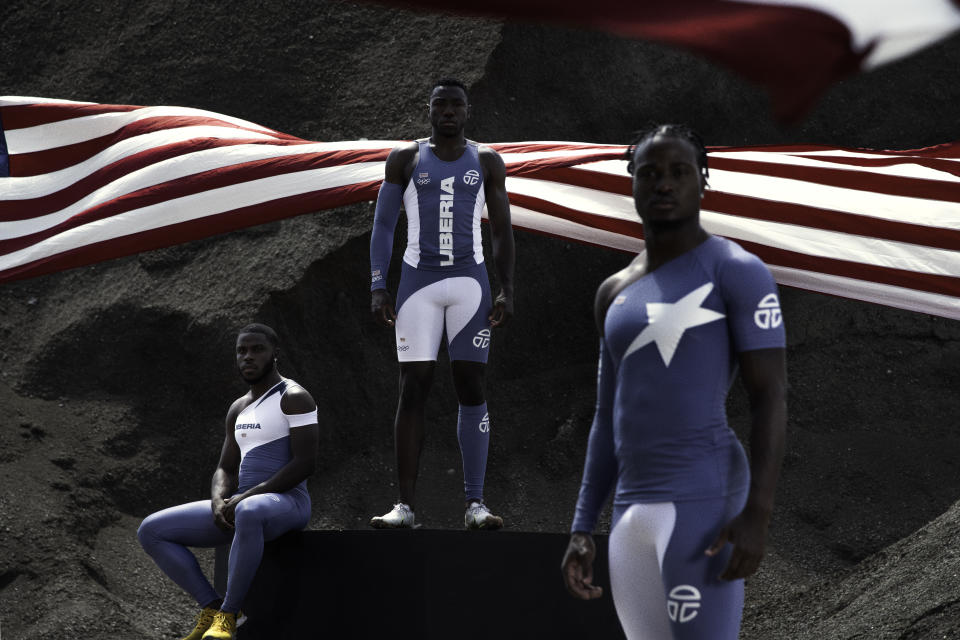 Telfar’s Liberia team uniforms. - Credit: Jason Nocito
