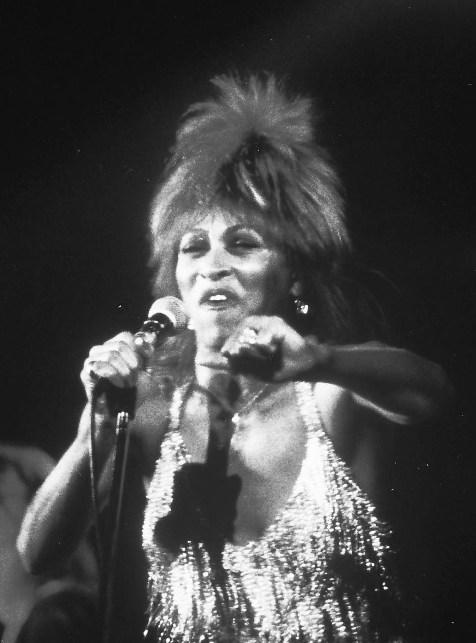 This photo of Tina Turner was taken during her 1982 performance in Topeka.