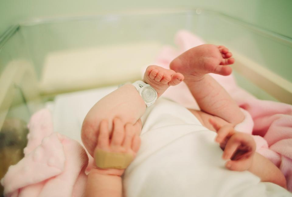 Baby in hospital