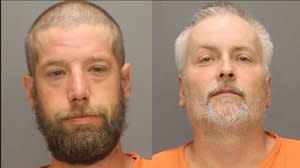 <span class="icon icon--xs icon__camera">  </span> <span class="credit font--s-m upper black"> <b>Salem County Jail</b> </span> <div class="caption space-half--right font--s-m gray--med db">Thomas Bergholz (left) and Lawrence Bohrer are charged in the slaying of Michael Fazzio.</div>