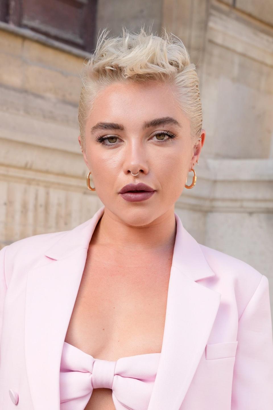 Florence Pugh at the Valentino spring 2024 show in Paris on October 1, 2023.