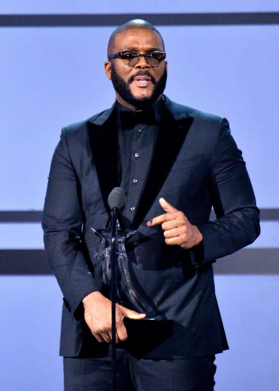 Tyler Perry accepts the Icon award onstage during the 19th annual BET Awards at the Microsoft Theater in Los Angeles on June 23, 2019. The filmmaker turns 54 on September 13. File Photo by Jim Ruymen/UPI