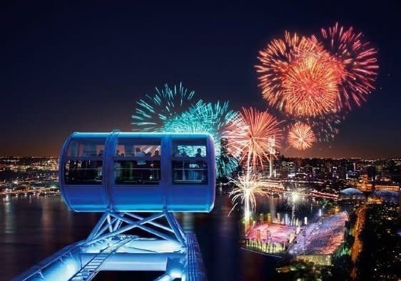 Singapore Flyer fireworks view