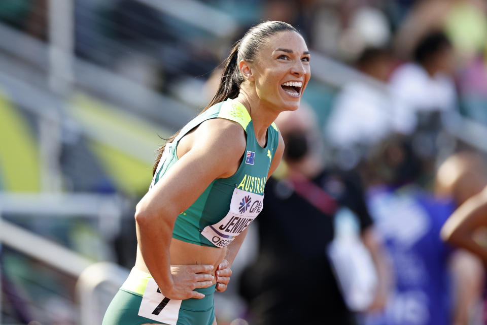 Michelle Jenneke, pictured here in action at the world athletics championships in Oregon.