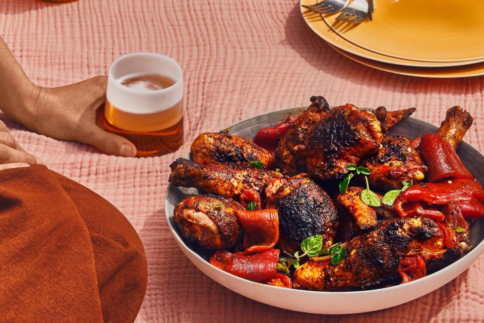 Cold Paprika-Grilled Chicken with Marinated Bell Peppers