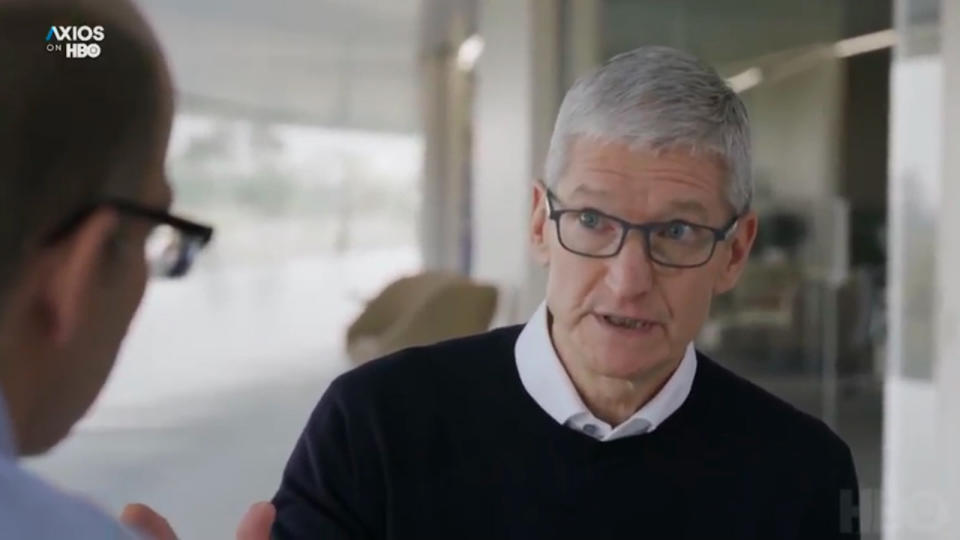 Apple's Tim Cook is always on hand to explain why his company is better at