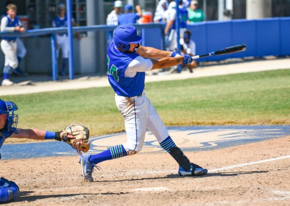 FGCU's Joe Kinker set the Eagles' career home run record this season.