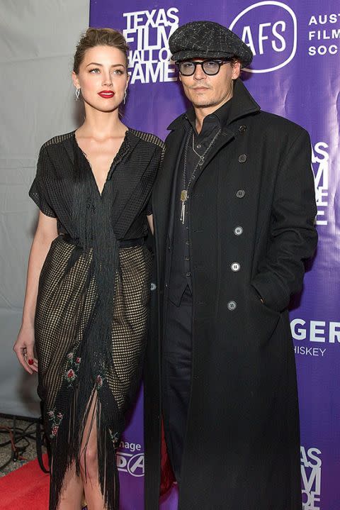 Depp with Amber Heard on March 3. Credit: Getty Images