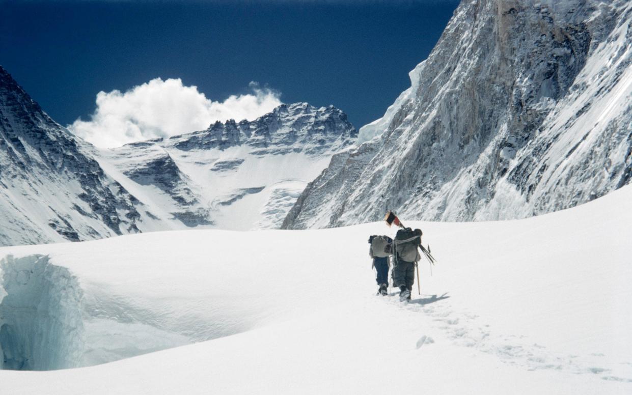 Edmund Hillary leading a group into the Western Cwm on Everest  - Royal Geographical Society