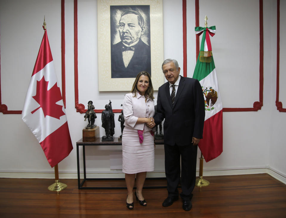 FOTOS: AMLO y Chrystia Freeland acaparan reflectores en México