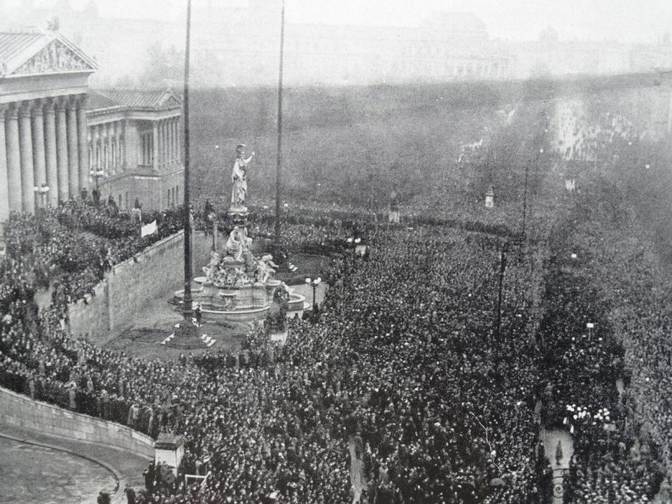 With the proclamation of the German-Austrian Republic, the provisional national assembly met in Vienna as the first parliament of the new Austria in 1918 (Rex)