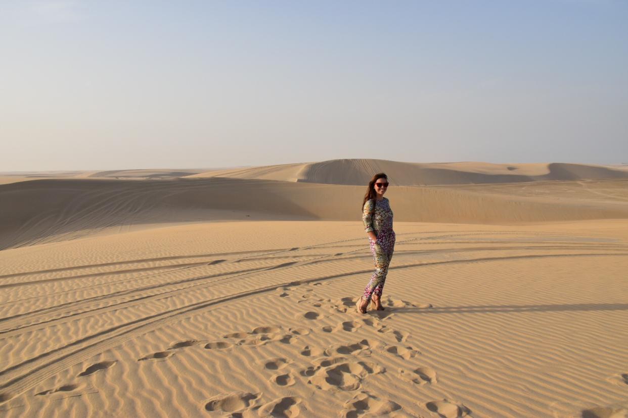 Monique Lhuillier travel diary: Casual walk through the desert!
