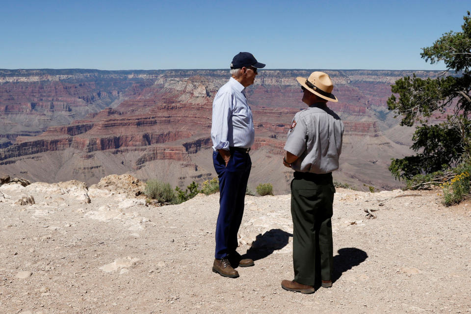 Joe Biden and Ed Keable at the Grand Canyon.