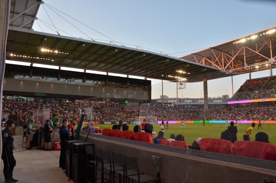 Field club at Q2 Stadium, home of Austin FC in Austin, TX