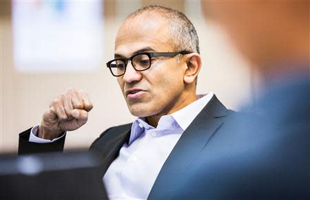 Satya Nadella, executive vice president of Microsoft�s Cloud and Enterprise group, is seen in this undated Microsoft handout photograph released on February 4, 2014. REUTERS/Microsoft/Handout via Reuters