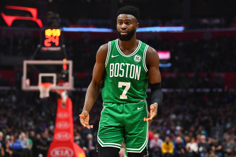 Boston Celtics Guard Jaylen Brown (7) 