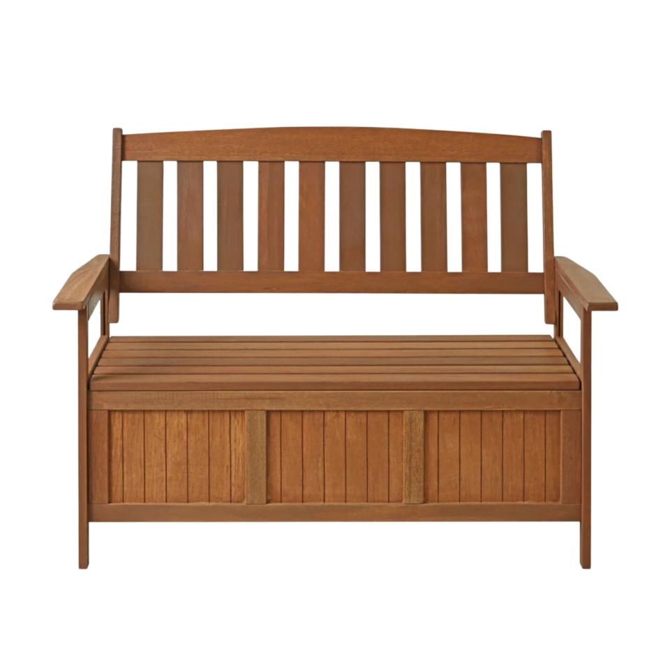 Romney Dark Red Meranti Wood Outdoor Bench