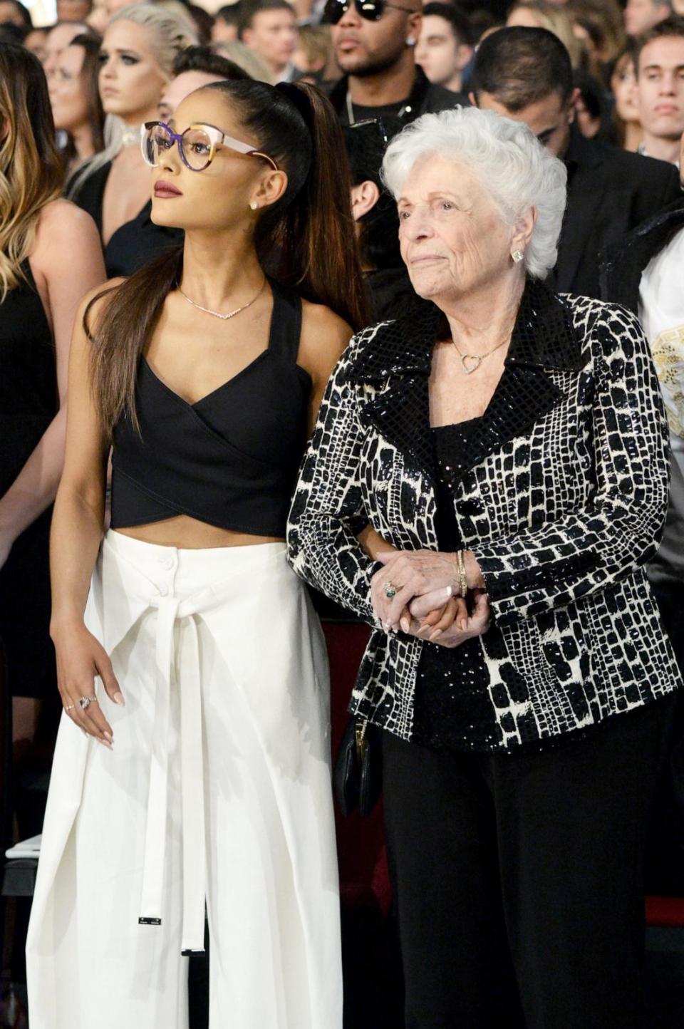 PHOTO: Singer Ariana Grande (L) and Marjorie 'Nonna' Grande attend the 2016 American Music Awards at Microsoft Theater on Nov. 20, 2016 in Los Angeles. (Kevin Mazur/WireImage via Getty Images, FILE)