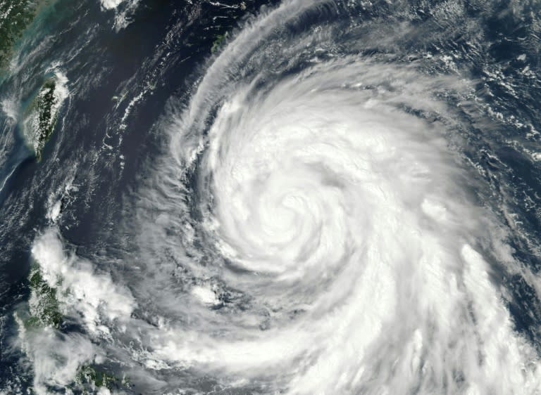 A NASA satellite image shows Typhoon Megi in the western Pacific on September 25, 2016