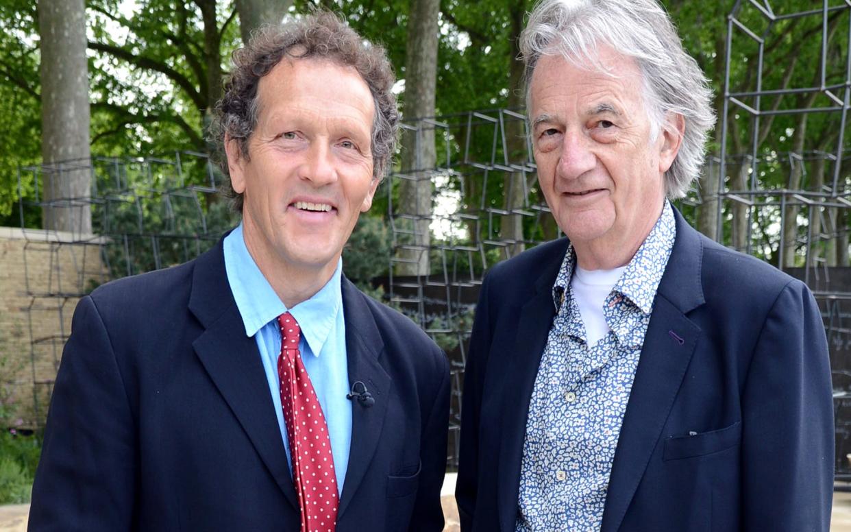 Monty Don with menswear doyenne Paul Smith, who was certainly not judging him, yesterday - REX/Shutterstock