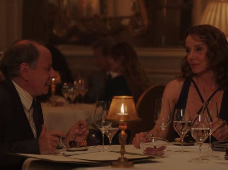 henri and sylvie having dinner on emily in paris season three episode three