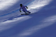 United State's Erik Arvidsson skis during a men's World Cup downhill skiing training run Wednesday, Dec. 1, 2021, in Beaver Creek, Colo. (AP Photo/Gregory Bull)