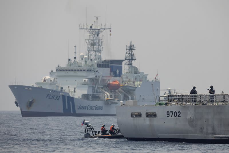 Philippines, U.S., Japan hold first-ever joint coast guard exercise at the coast of Bataan