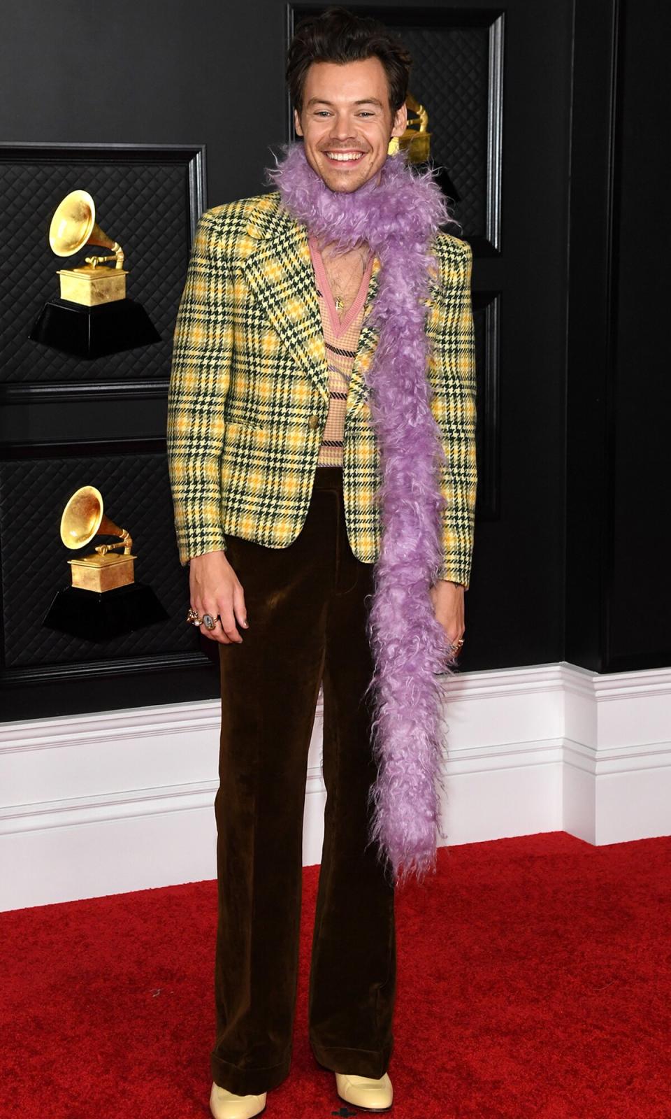 Harry Styles attends the 63rd Annual GRAMMY Awards at Los Angeles Convention Center on March 14, 2021 in Los Angeles, California