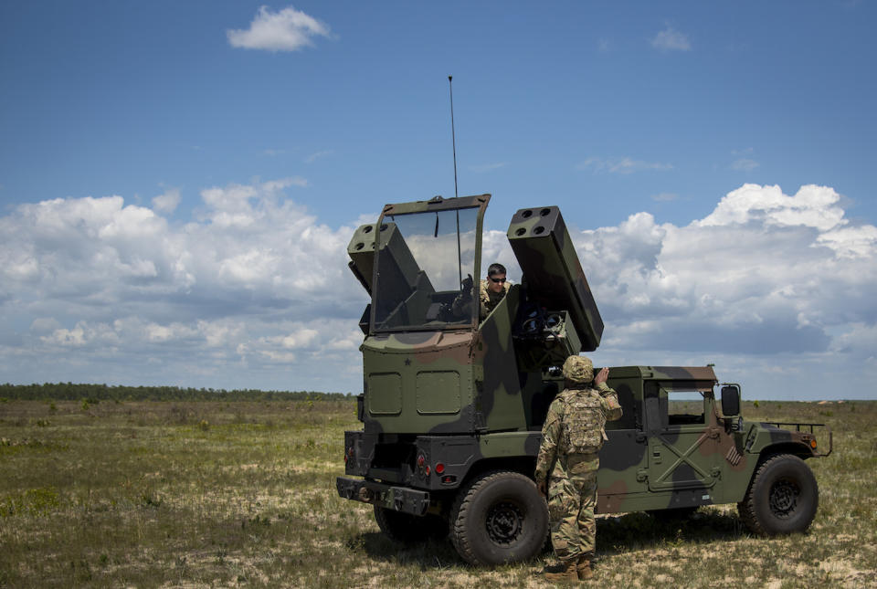 US Army Stinger missile Avenger air defence system