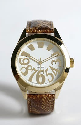 Faux Snake Skin Watch ($24)