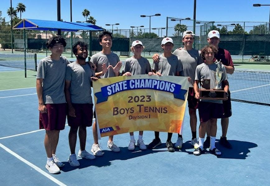The Desert Mountain High School boys tennis team won the AIA Division I championship on Saturday, May 6, 2023.