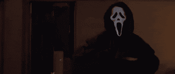 ghostface cleaning his knife