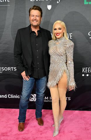 <p>David Becker/Getty</p> Blake Shelton (L) and Gwen Stefani attend the 27th annual Keep Memory Alive Power of Love Gala