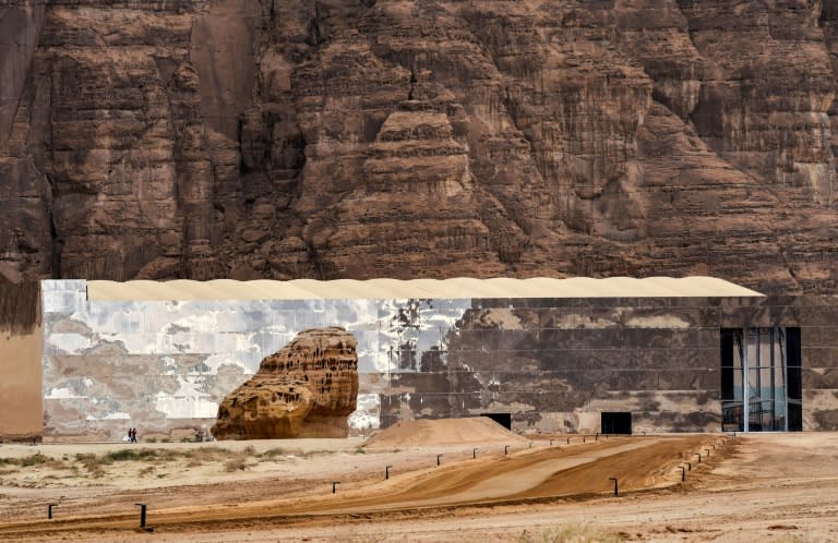 The new purpose-built Maraya (Arabic for "Mirror") concert hall hosting the first "Winter at Tantora" music carnival among the UNESCO World Heritage listed ruins