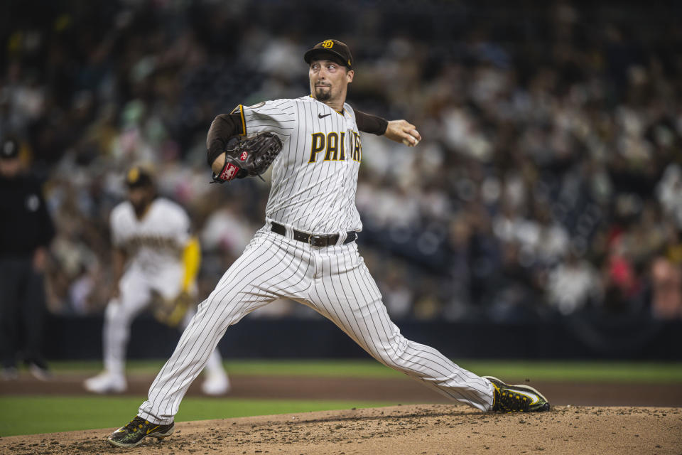 Blake Snell。（MLB Photo by Matt Thomas/San Diego Padres/Getty Images）