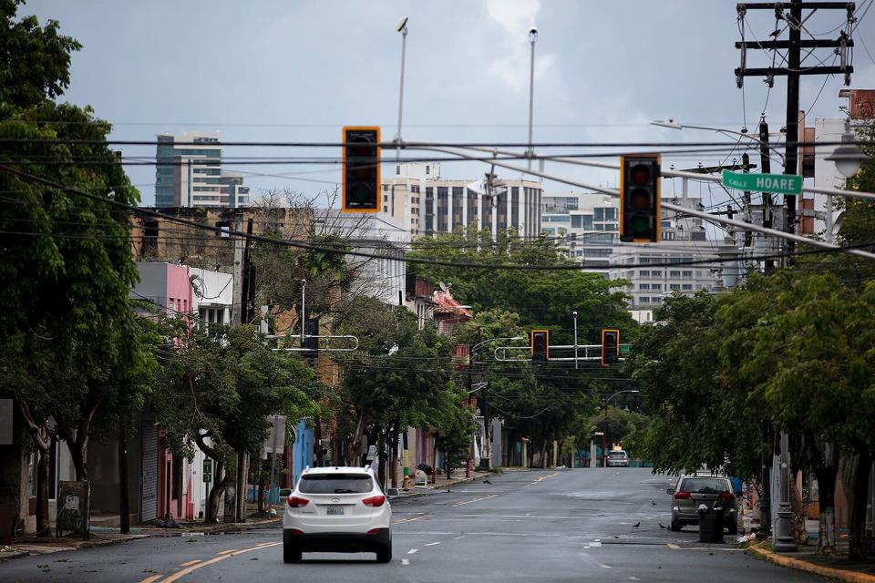 The Condado tourist zone in San Juan awoke to a general island power outage after Hurricane Fiona struck the Caribbean nation yesterday, on September 19, 2022 in San Juan, Puerto Rico. Extensive damages related to flooding are expected after many towns in the mountainous and southern region received over twenty inches of rain in some parts.