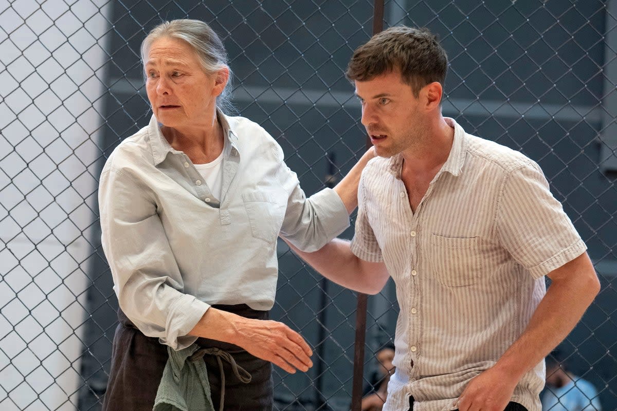 Jones and Harry Treadway in rehearsals for ‘The Grapes of Wrath’ as Ma Joad and Tom Joad (Richard Hubert Smith)