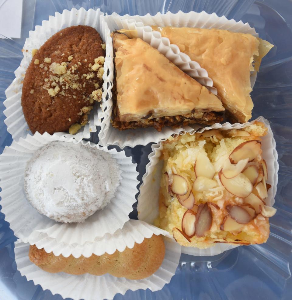 A sample of pastries at the 27th Annual St. Nicholas Greek Festival at the St. Nicholas Greek Orthodox Church in Wilmington, N.C., Friday, May 17, 2019.