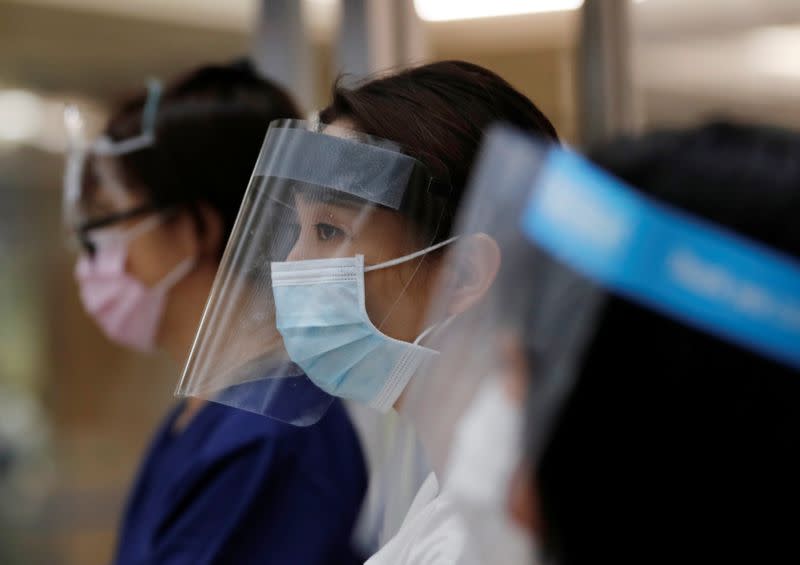 Medical staff at Seibu Hospital in Yokohama