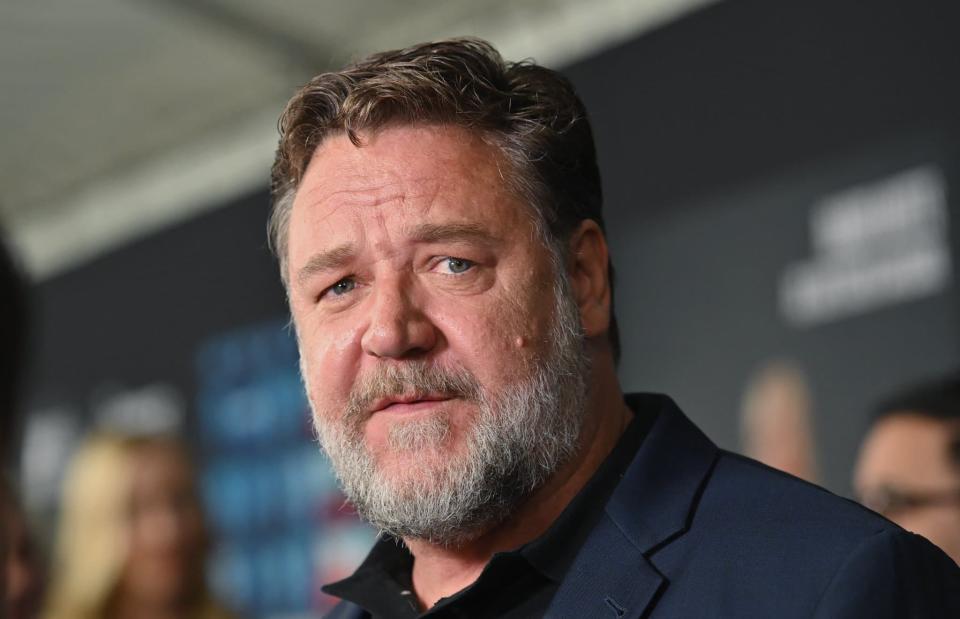 L'acteur néo-zélandais Russell Crowe en 2019 à Paris. - Angela Weiss - AFP