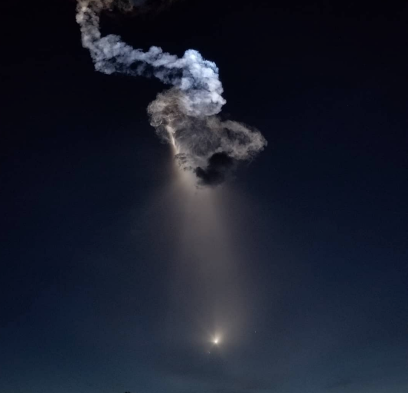 SpaceX launch view from Kennedy Space Center - Instagram photo