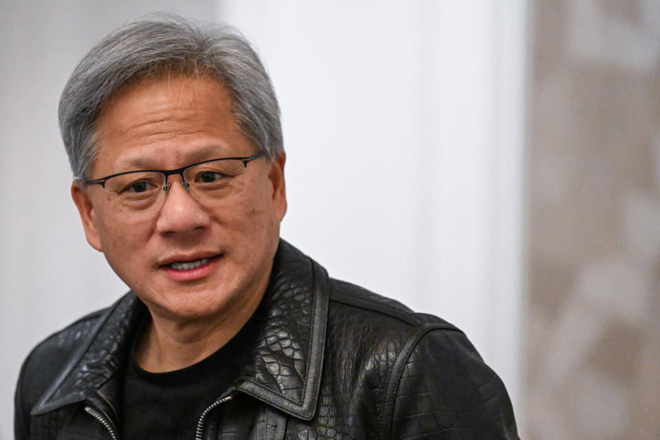 Jensen Huang, co-founder and chief executive officer (CEO) of Nvidia, speaks during a media roundtable in Kuala Lumpur on December 8, 2023. (Photo by Mohd RASFAN / AFP) (Photo by MOHD RASFAN/AFP via Getty Images)