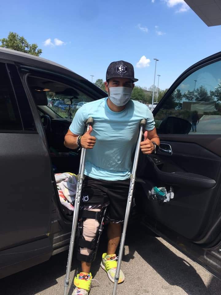 David Ramos had to rely on rides to work and physical therapy at first because his injury was to his right knee.