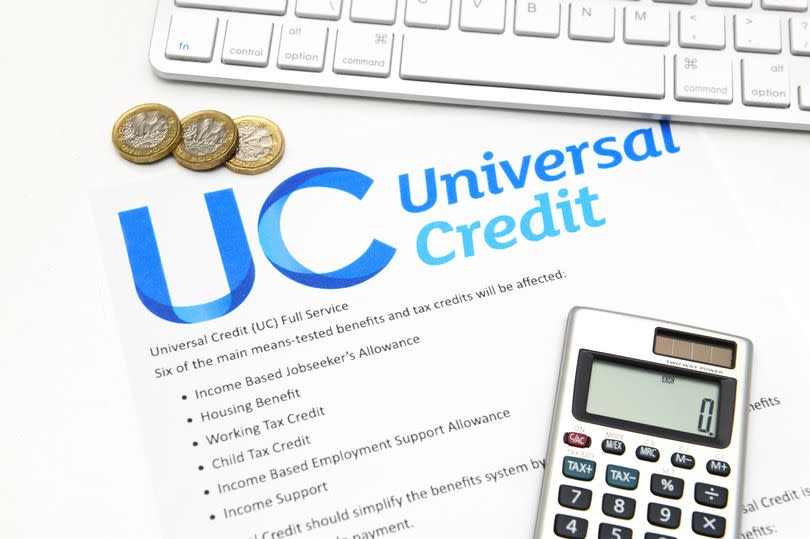 LONDON,ENGLAND - MARCH 7: This photo illustration shows a UK Universal Credit information sheet on March 7,2023 in London, England. (Photo by Peter Dazeley/Getty Images)