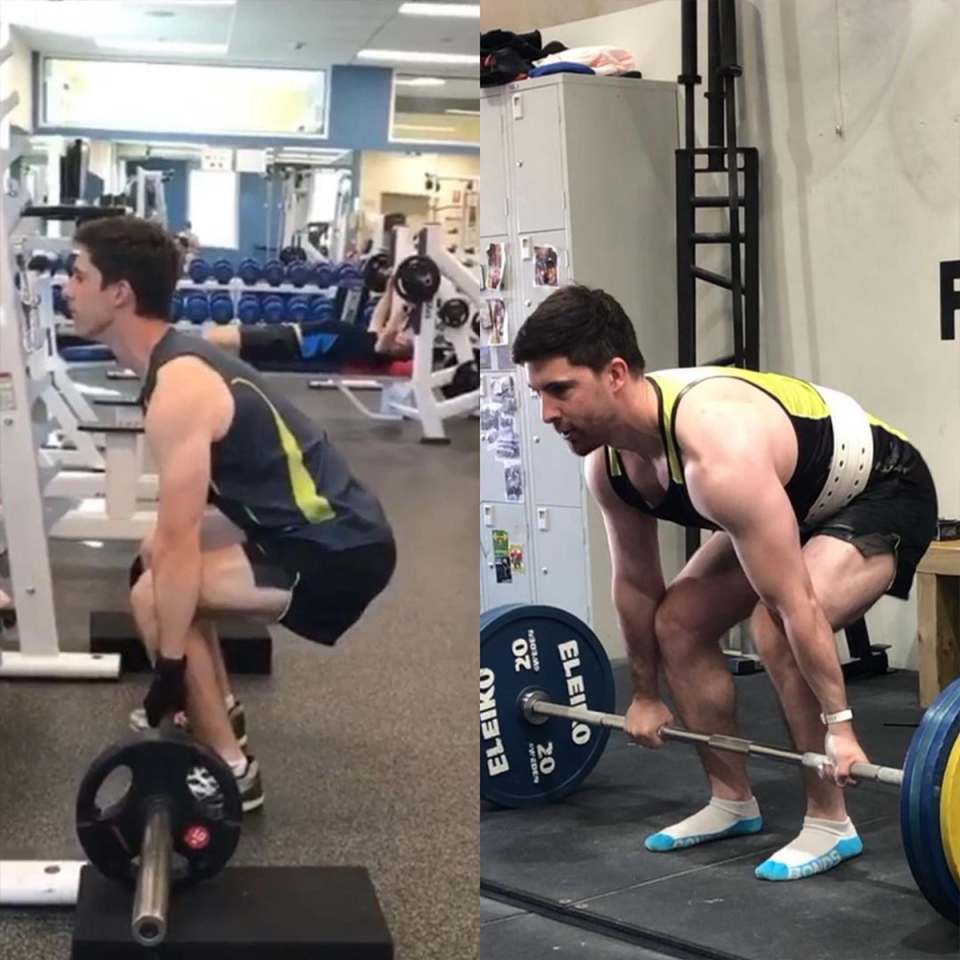 Patrick from MAFS before and after weightlifting.