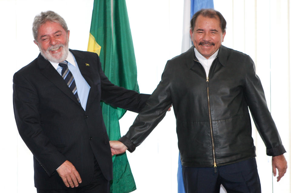 ***ARQUIVO***BRASÍLIA, DSF, 28.07.2010 - Lula recebe o líder da Nicarágua, Daniel Ortega, no Palácio do Itamaraty, em Brasília. (Foto: Alan Marques/Folhapress)