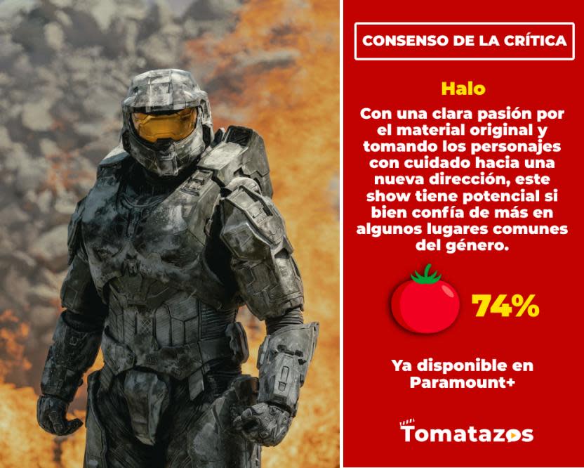 Consenso de la crítica de Halo, la primera temporada. (Crédito: Tomatazos)