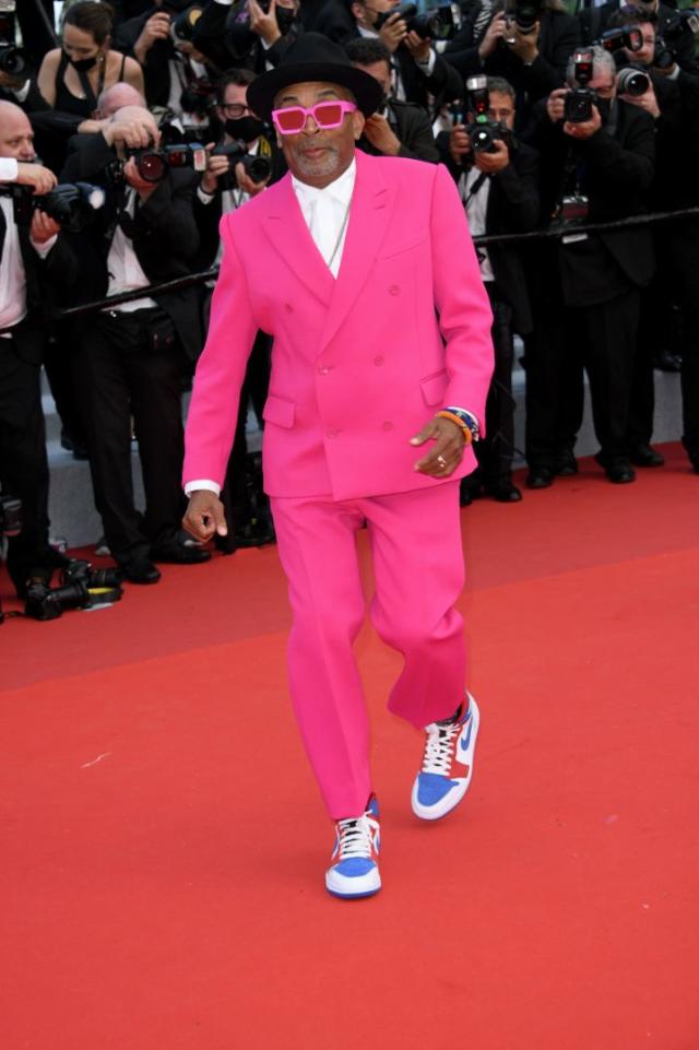 Spike Lee Steals the Show in a Hot Pink Suit & Custom Air Jordans at Cannes  Film Festival 2021