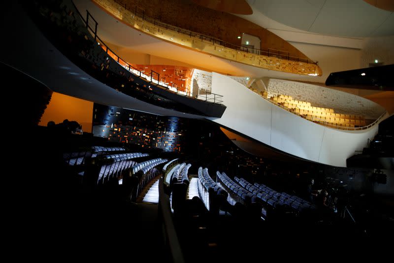 Rehearsal for a concert without audience at the Philharmonie de Paris