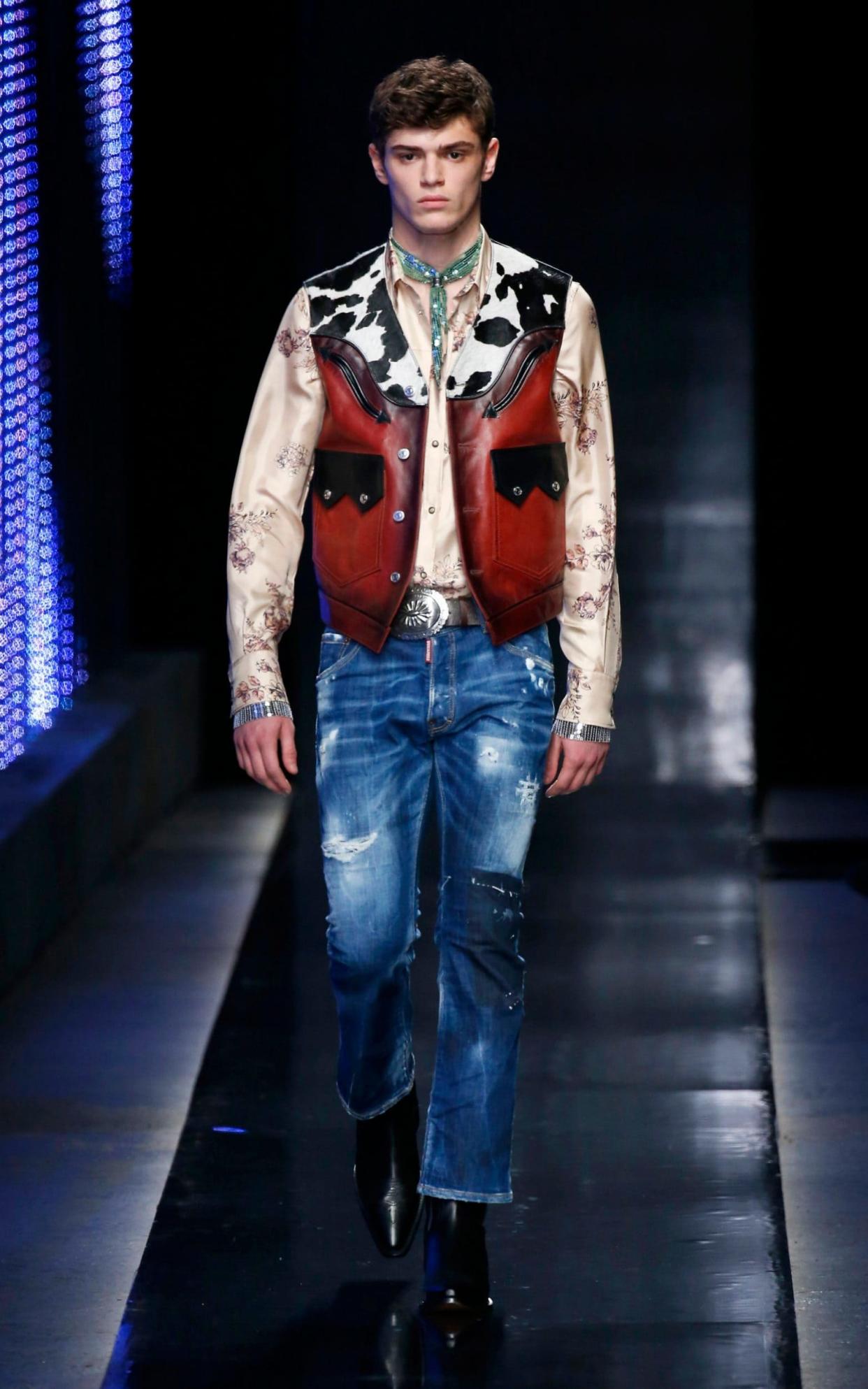 A look from the DSquared2 show at Milan Fashion Week on Sunday - Getty Images Europe